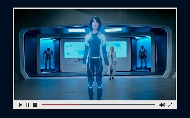 Cortana is played by the same actress who voiced her in the video games — Jen...